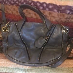 Oryany anthropologie leather gorgeous gray handbag